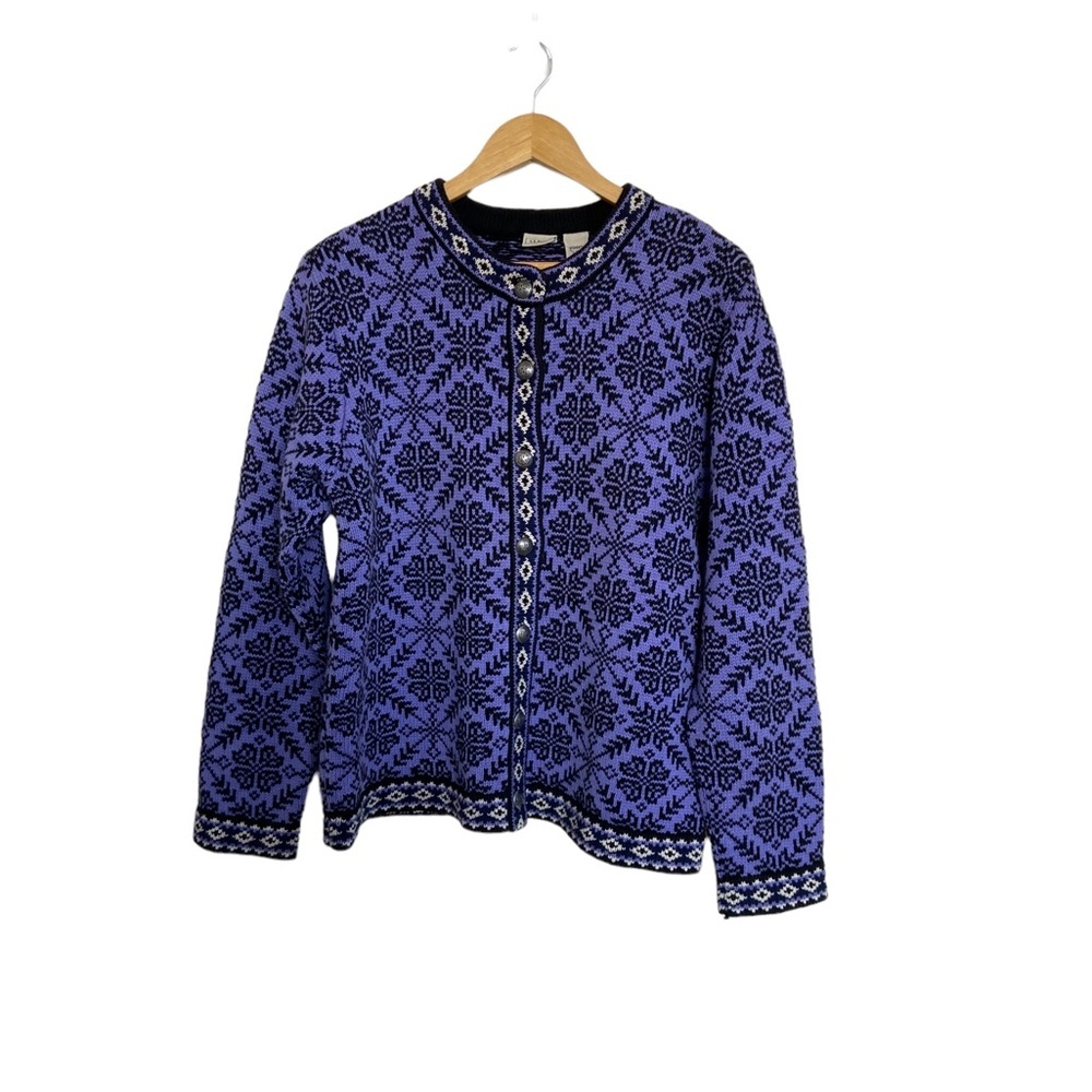 L.L. Bean Vintage Fair Isle Snowflake Sweater